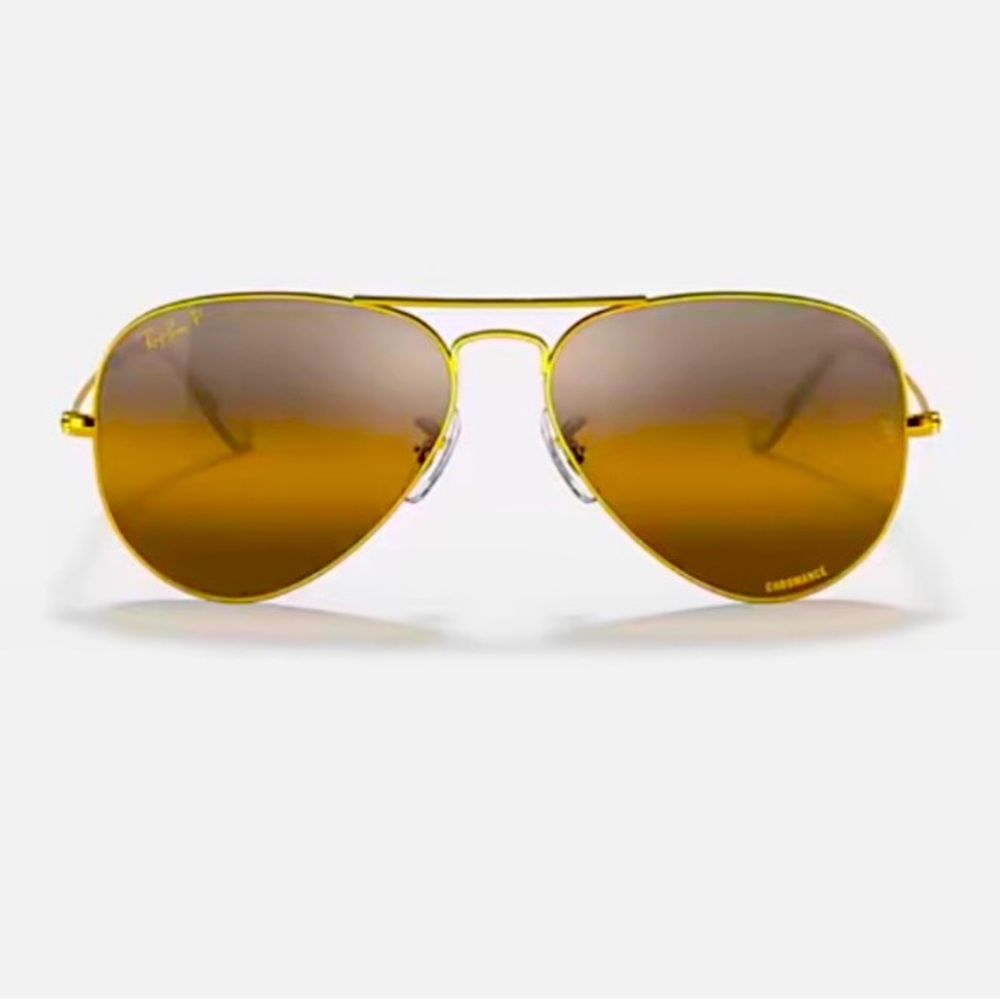 Unisex-Ray-Ban RB3025 AVIATOR LARGE METAL -POLAR CLEAR GRADIENT DARK BROWN